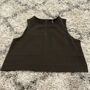 Forever 21-Cropped Olive Top